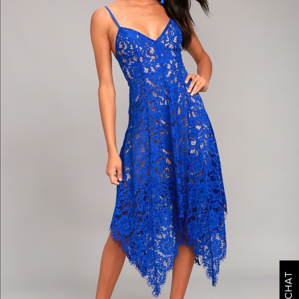 Tan base blue Lace